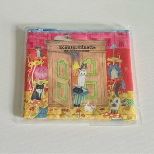 ECOUTE! Minette Japanese Cute Mini Flat Cat Pouch - Made in Japan